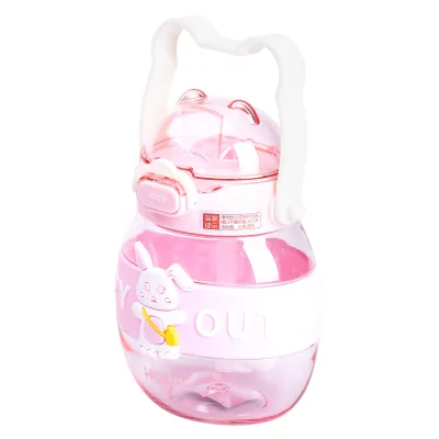 Детская бутылочка для воды 580 мл с ручкой, розовый