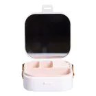 Мини-шкатулка для украшений Mini Box с зеркалом 9х9х3,8 см пластиковая, белый