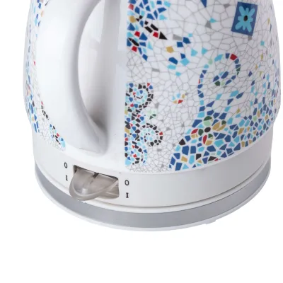 Электрочайник керамический SOKANY SK-09008 дисковый 1,5 л, мозаика Электрочайник керамический SOKANY SK-09008 дисковый 1,5 л, мозаика