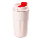 Термокружка 450 мл с защелкой и колбой из нержавеющей стали, бежевый