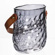 Ваза для цветов и декора Сумочка 800 мл, дымчастый серый