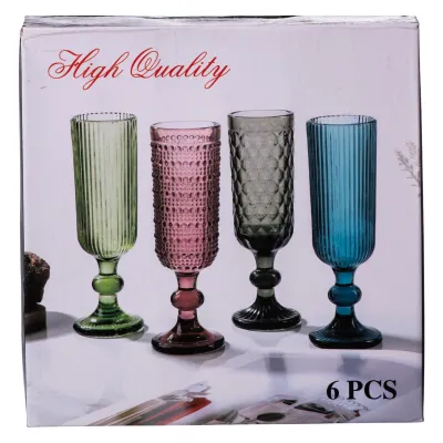 Набор бокалов для шампанского 6 штук по 160 мл, rainbow Набор бокалов для шампанского 6 штук по 160 мл, rainbow