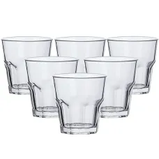 Набор стаканов для виски с толстым дном 6 штук по 250 мл, прозрачный