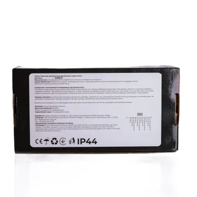 Гірлянда Бахрома вулична 105 LED 6 м від мережі чорна нитка, білий