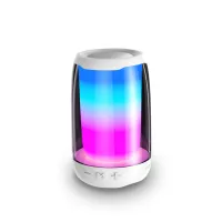 Портативна колонка Pulse 4 mini BT/TF/FM/TWS/AUX/USB з підсвіткою 5 Вт, білий