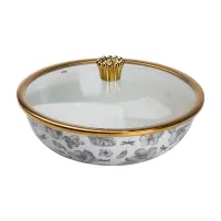 Кастрюля эмалированная 4,5 л без ручек, flowers