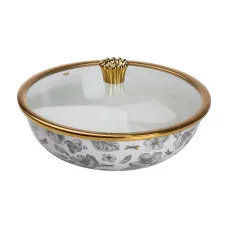 Каструля емальована 4,5 л без ручок, flowers