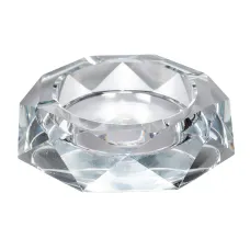 Пепельница стеклянная Crystal Glass круглая, прозрачный