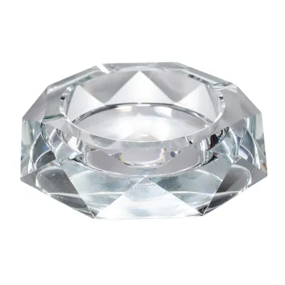Пепельница стеклянная Crystal Glass круглая, прозрачный