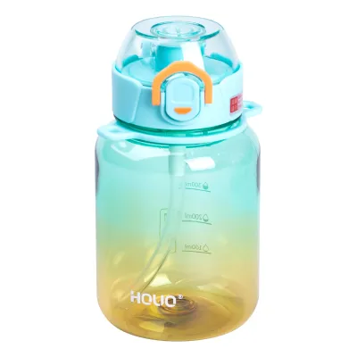 Бутылка для напитков с ремешком и трубочкой 700 мл, мятный