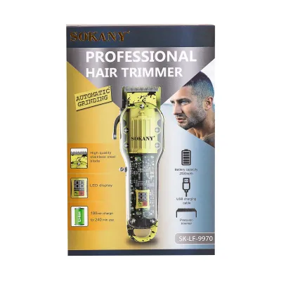 Машинка для стрижки волос Sokany SK-LF-9970 аккумуляторная с насадками, зеленый Машинка для стрижки волос Sokany SK-LF-9970 аккумуляторная с насадками, зеленый