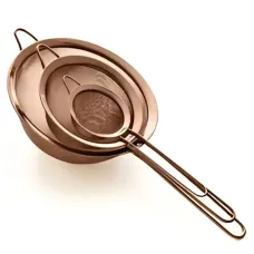 Набор ситечек 3 штуки 8/14/20 см, бронза