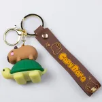 Брелок для ключей Капибара на черепахе 5*3*4 см