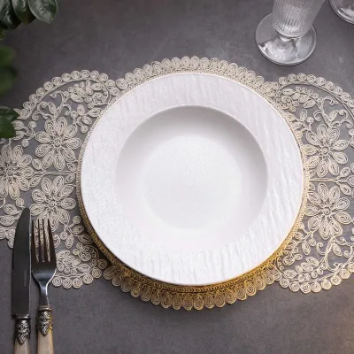 Тарелка суповая фарфоровая 23 см, белый Тарелка суповая фарфоровая 23 см, белый