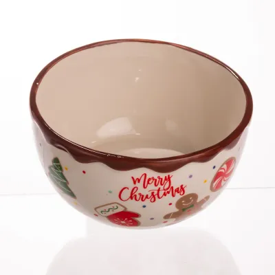 Тарелка глубокая Merry Christmas фарфоровая 800 мл