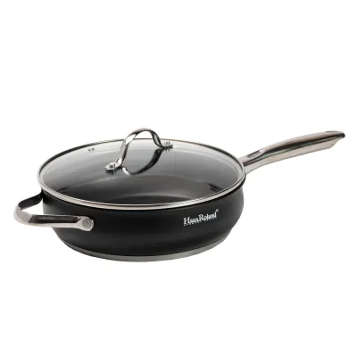 Набір посуду Haus Roland з антипригарним покриттям 12 предметів, чорний Набір посуду Haus Roland з антипригарним покриттям 12 предметів, чорний