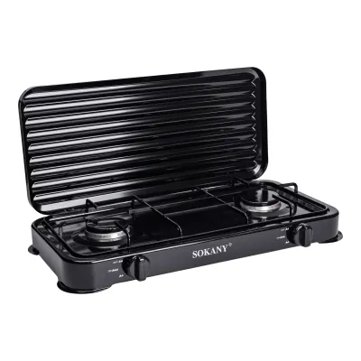Настольная газовая плита SOKANY SK-6002 для баллонного газа, черный Настольная газовая плита SOKANY SK-6002 для баллонного газа, черный