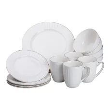 Столовый сервиз на 4 персоны фарфоровый Luxe, белый