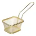 Кошик сервірувальний для фрі та снеків 10,5*9*5.5 см з гальванічним покриттям, золото