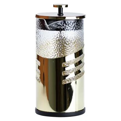 Френч-пресс чайник стеклянный Haus Roland 1 литр с фильтром фактурный, золото Френч-пресс чайник стеклянный Haus Roland 1 литр с фильтром фактурный, золото