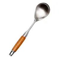 Ложка для риса Generous из нержавеющей стали с деревянной ручкой 32,5 см