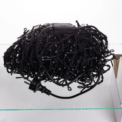Гірлянда Бахрома вулична 840 LED 50 м від мережі чорна нитка, мультиколір Гірлянда Бахрома вулична 840 LED 50 м від мережі чорна нитка, мультиколір