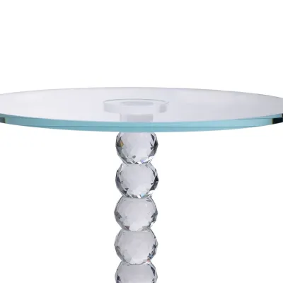 Тортовница на ножке Crystal стеклянная 25 см