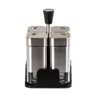 Набор емкостей для специй на подставке 4 шт по 120 мл, хром