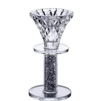 Подсвечник декоративный Diamante стеклянный 12 см