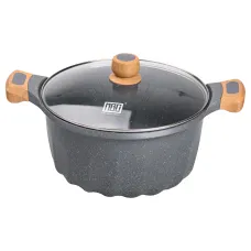 Кастрюля алюминиевая MGC 11 л с антипригарным покрытием, серый