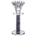 Подсвечник декоративный Diamante стеклянный 15 см