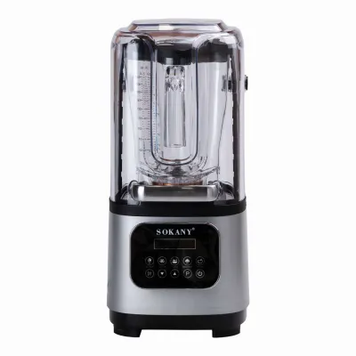 Блендер стационарный Sokany SK-03024 с чашей 2 л и звукоизоляцией, сталь Блендер стационарный Sokany SK-03024 с чашей 2 л и звукоизоляцией, сталь