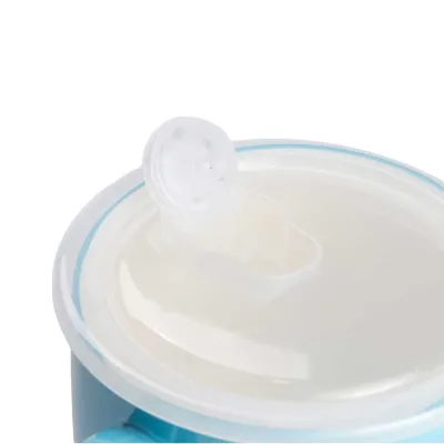 Миска для лапши фарфоровая Summer Time 770 мл с герметичной крышкой, голубой