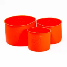 Набор форм для выпечки пасхальных куличей 14,5/12/9,5 см силиконовых, красный