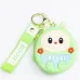 Кошелек-брелок Лабубу силиконовый на молнии 7,5*7*2,5 см, салатовый