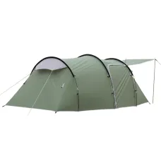 Палатка туристическая шестиместная (200+200)*200*150 см с тамбуром и тентом, хаки