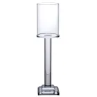 Підсвічник декоративний Cylinder скляний на квадратній основі 26 см