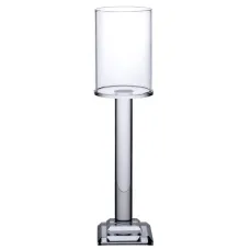 Подсвечник декоративный Cylinder стеклянный на квадратном основании 26 см