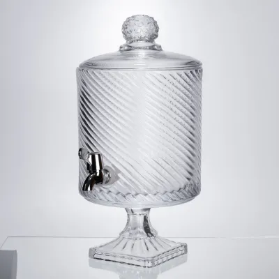 Лимонадница на ножке с краном 4,5 л стеклянная Лимонадница на ножке с краном 4,5 л стеклянная