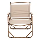 Стілець для кемпінгу складаний 50*51*64 см з алюмінієвим каркасом, бежевий