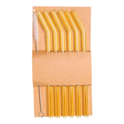 Набор стеклянных соломинок для напитков 19,5 см 6 штук