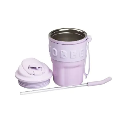 Термокружка Chiobbe 450 мл с трубочкой, сиреневый