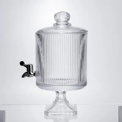 Лимонадница с краном стеклянная 4,5 л на ножке Лимонадница с краном стеклянная 4,5 л на ножке