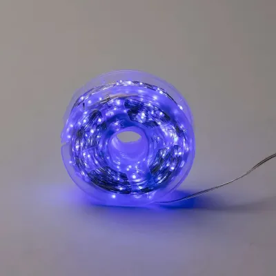 Гирлянда Роса нить 1000 LED длина 100 м от сети, синий Гирлянда Роса нить 1000 LED длина 100 м от сети, синий