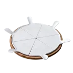 Блюдо для пиццы фарфоровое на вращающейся подставке, белый Блюдо для пиццы фарфоровое на вращающейся подставке, белый