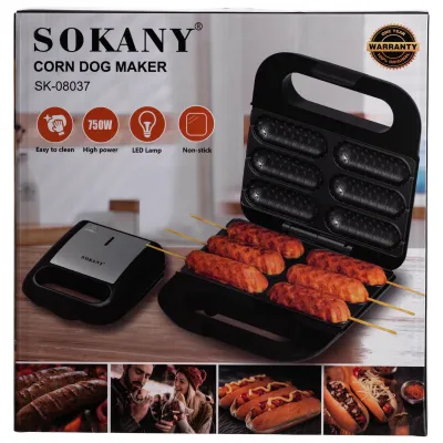 Вафельниця для корн-догів SOKANY SK-08037 750 Вт Вафельниця для корн-догів SOKANY SK-08037 750 Вт