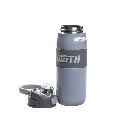 Термос спортивный TO YOUTH 680 мл с мундштуком, серый