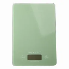 Весы кухонные электронные SOKANY SK-19027 до 5 кг с плоской платформой, зеленый