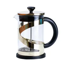 Френч-пресс чайник стеклянный Haus Roland 800 мл с фильтром, золото