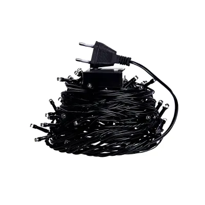 Гірлянда Нитка 220 LED 22 м чорна, білий Гірлянда Нитка 220 LED 22 м чорна, білий